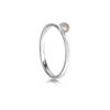 The Jewellery Store London Women's White / Silver June Birthstone Stackable Ring With Moonstone In Sterling Silver