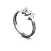 The Jewellery Store London Women's White / Silver White Topaz Baguette Cut Ring In Sterling Silver