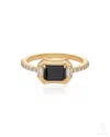 The Jewelz Black / Silver / Neutrals Be Famous Black Onyx Signet 925 Silver Ring For Women