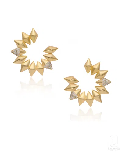The Jewelz Imperii Forma Hoop Lightweight Gold Earrings For Women