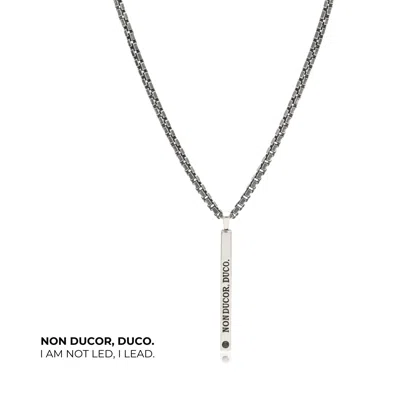 The Jewelz Men's Intention Bar Silver Pendant Gifting For Father's Day