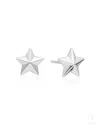 The Jewelz Men's Neutrals / White / Silver Stellar Blink Silver Studs Earrings