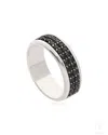 The Jewelz Men's Silver Animus Essence Spinel Band Ring Gifting For Father's Day
