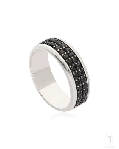 The Jewelz Men's Silver Animus Essence Spinel Band Ring Gifting For Father's Day