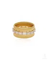 The Jewelz Silver / Neutrals / Yellow Flesh & Gold Band Ring In Silver For Women