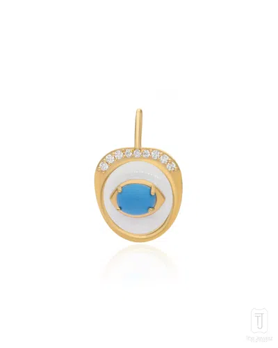 The Jewelz Women's Blue / Silver Aerio Turquoise Sterling Silver Charm Pendant For Gifting