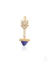 The Jewelz Women's Gold / Blue / Silver Silver Lapis Lightning Charm For Gifting