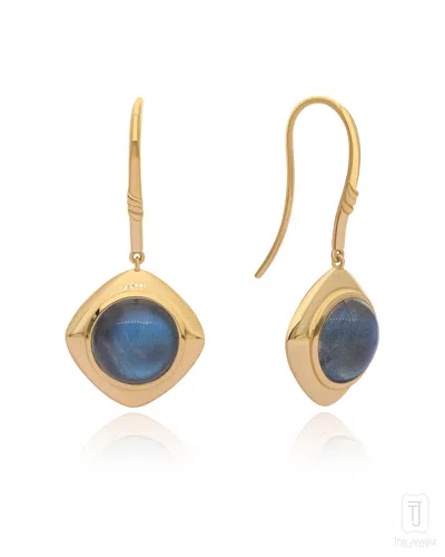 The Jewelz Women's Gold Oasis Muse Labradorite Earrings In 925 Silver