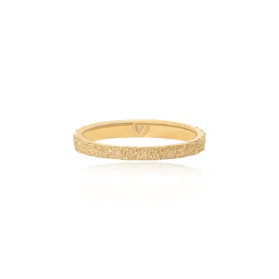 The Jewelz Women's Gold / Yellow Lover's Rock Impression Ring-i For Valentine's Day Gifting