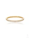 The Jewelz Women's Gold / Yellow / Silver Stellar Line Classic 925 Silver Eternity Ring In Gold