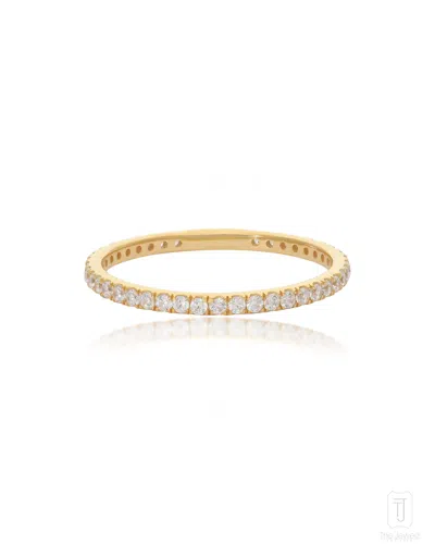 The Jewelz Women's Gold / Yellow / Silver Stellar Line Classic 925 Silver Eternity Ring