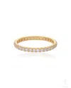 The Jewelz Women's Gold / Yellow / Silver Stellar Line Grand 925 Silver Eternity Ring In Gold