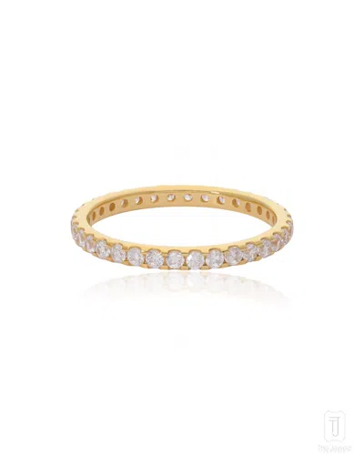The Jewelz Women's Gold / Yellow / Silver Stellar Line Grand 925 Silver Eternity Ring