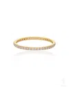 The Jewelz Women's Gold / Yellow / Silver Stellar Line Petite 925 Silver Eternity Ring In Gold