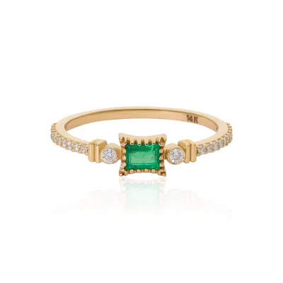 The Jewelz Women's Julius Siren Emerald Ring In Gold