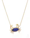 The Jewelz Women's Neutrals / Silver / Blue Crab Flow – Blue Lapis Lazuli Pendant Necklace