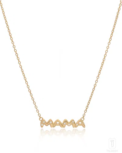 The Jewelz Women's Silver / Gold / Neutrals Eraya 'mama' Pendant Necklace - Sterling Silver In Multi