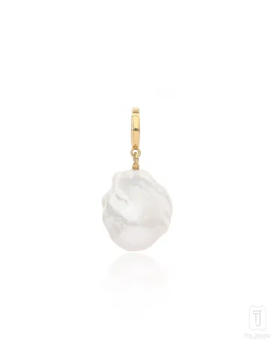 The Jewelz Women's Silver / Neutrals / White Pearl Charm Pendant In Silver In Multi