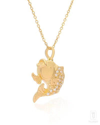 The Jewelz Women's Silver / Neutrals / Yellow Sea Song Fish Silver Necklace In Multi