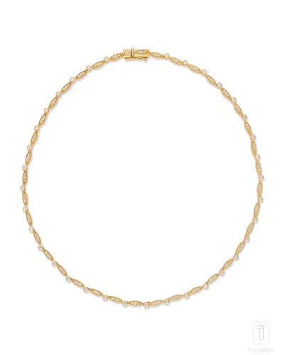 The Jewelz Women's Silver / Yellow / Gold Starlet Tennis Necklace In Sterling Silver