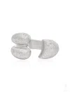 The Jewelz Women's White Chroma Arc Textured Ring