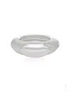 The Jewelz Women's White Chroma Donut Silver Ring