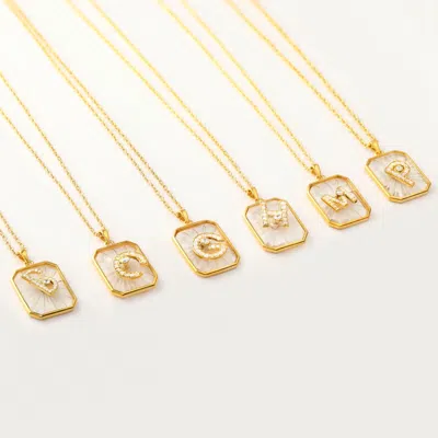 The Jewelz Women's White / Neutrals Personalized Alphabet Crystal Charm Pendant For Gifting