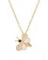 The Jewelz Women's White / Silver / Black Flutter Muse Butterfly Silver Pendant In Multi