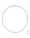 The Jewelz Women's White / Silver / Neutrals Luna Marquise Tennis Necklace