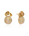 The Jewelz Women's Yellow / Orange / Silver Honey Reverie Citrine Studs Silver Earrings For Gifting
