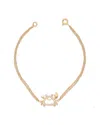 The Jewelz Women's Yellow / Silver / Gold Crablet Whisper Silver Bracelet