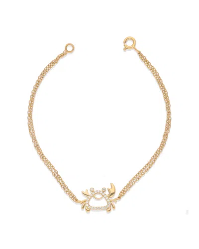 The Jewelz Women's Yellow / Silver / Gold Crablet Whisper Silver Bracelet