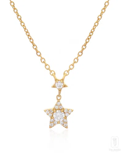 The Jewelz Women's Yellow / Silver / Neutrals Starlight Halo' Silver Necklace In Multi