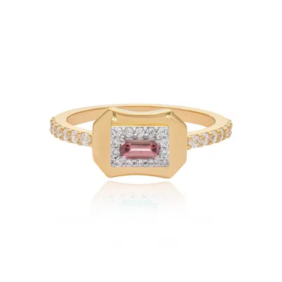 The Jewelz Women's Yellow Tourmaline Innes Gold Ring