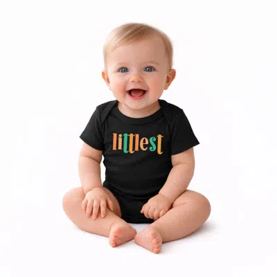 The Juniper Shop Kids'  Littlest Colorful Infant Short Sleeve Graphic Bodysuit In Black