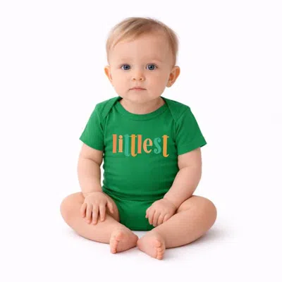 The Juniper Shop Kids'  Littlest Colorful Infant Short Sleeve Graphic Bodysuit In Kelly