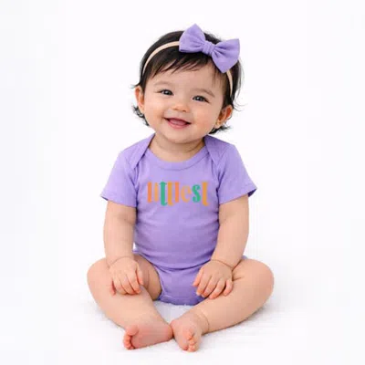 The Juniper Shop Kids'  Littlest Colorful Infant Short Sleeve Graphic Bodysuit In Lavender