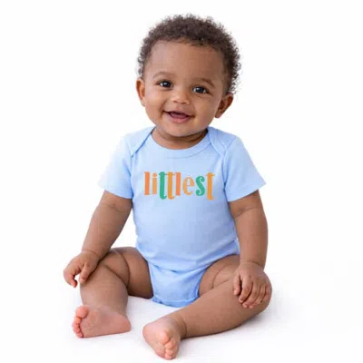 The Juniper Shop Kids'  Littlest Colorful Infant Short Sleeve Graphic Bodysuit In Light Blue