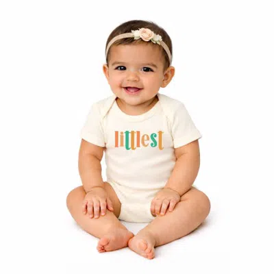 The Juniper Shop Kids'  Littlest Colorful Infant Short Sleeve Graphic Bodysuit In Natural