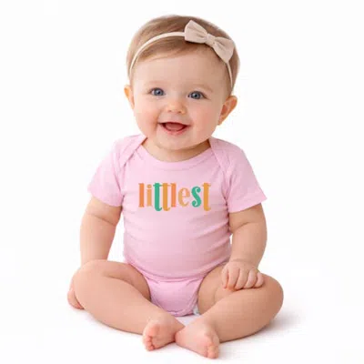 The Juniper Shop Kids'  Littlest Colorful Infant Short Sleeve Graphic Bodysuit In Pink