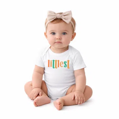 The Juniper Shop Kids'  Littlest Colorful Infant Short Sleeve Graphic Bodysuit In White
