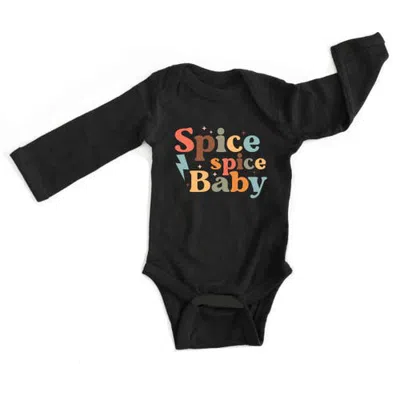 The Juniper Shop Kids'  Spice Spice Baby Infant Long Sleeve Bodysuit In Black