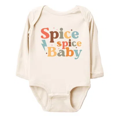 The Juniper Shop Kids'  Spice Spice Baby Infant Long Sleeve Bodysuit In Natural