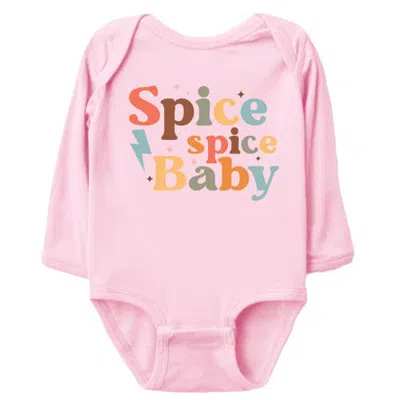 The Juniper Shop Kids'  Spice Spice Baby Infant Long Sleeve Bodysuit In Pink