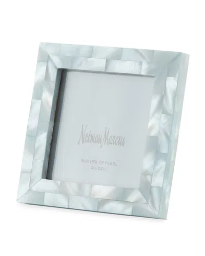 The Jws Collections Mother-of-pearl Picture Frame, Blue, 3.5" X 3.5"