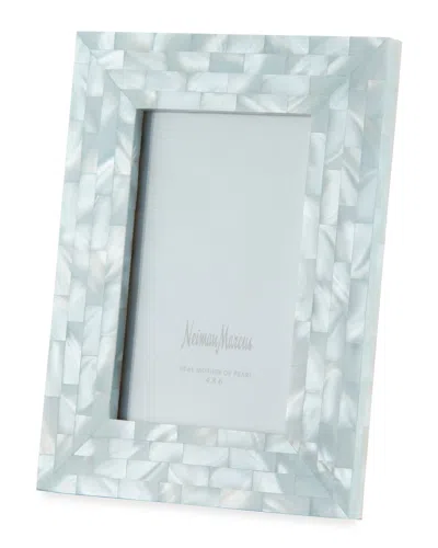 The Jws Collections Mother-of-pearl Picture Frame, Blue, 4" X 6"
