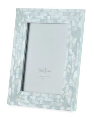 The Jws Collections Mother-of-pearl Picture Frame, Blue, 5" X 7"