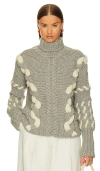 The Knotty Ones Barbora Sweater In Dove Grey