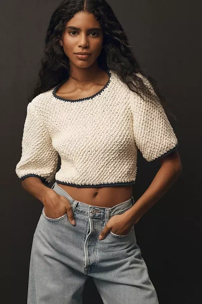 The Knotty Ones Lake Galve Sweater Top In White