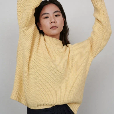 The Knotty Ones Laumes Honey Merino Wool Sweater In Yellow